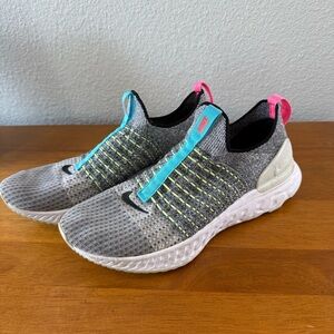 Nike React Phantom Run Flyknit 2 CZ7865-100 Crater Grey Men’s 10 Slip-On